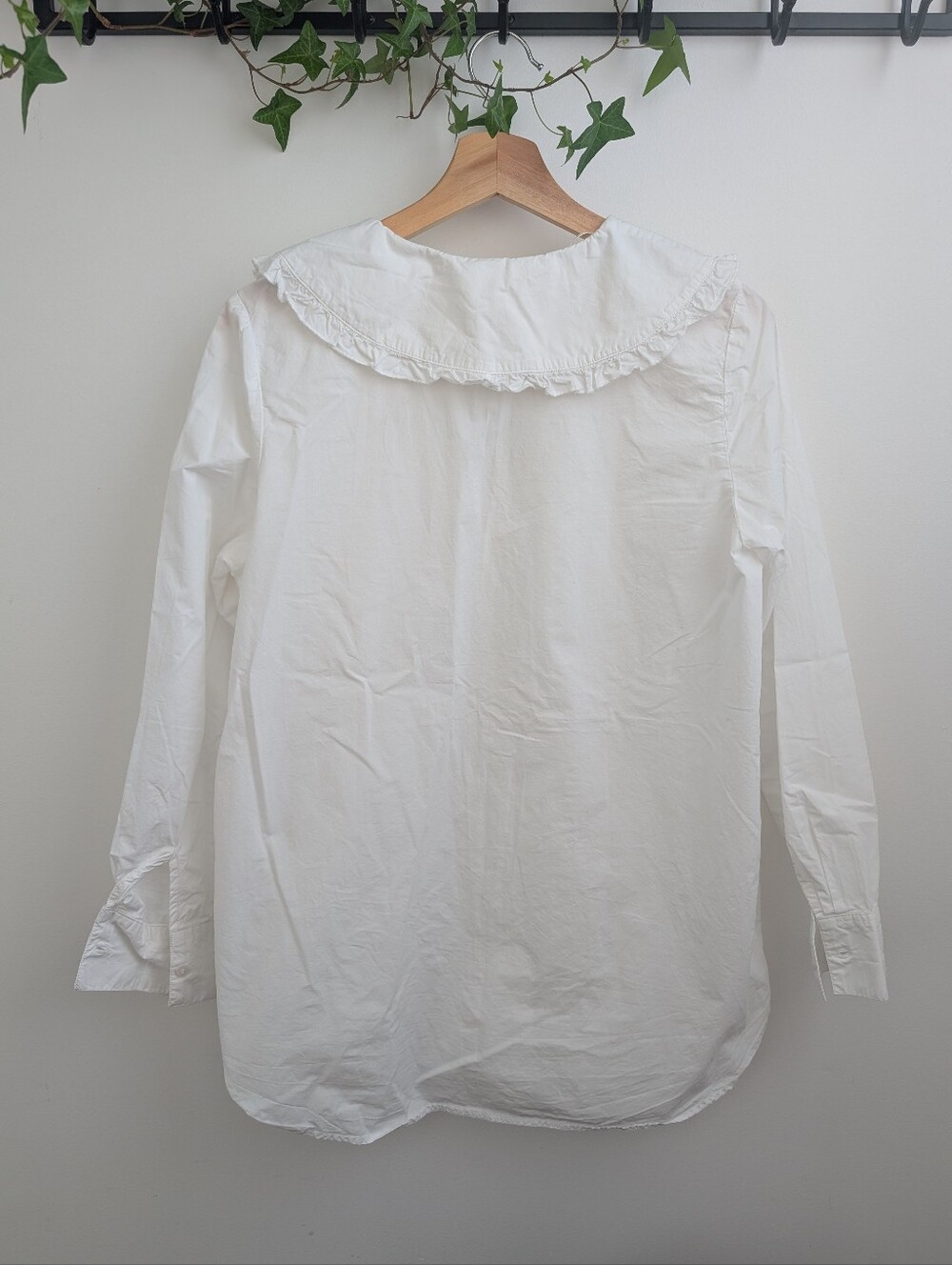 H&M 100% Cotton Peter Pan Collar Shirt - Picture 4 of 5